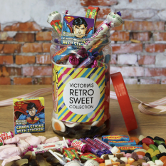 Hampers and Gifts to the UK - Send the Luxury Retro Sweet Jar